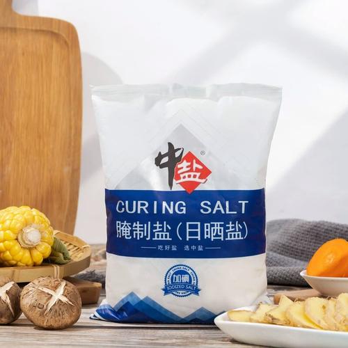 中盐加碘腌制盐800g 袋食用大粒粗盐盐焗鸡泡菜海盐粒家用食用盐